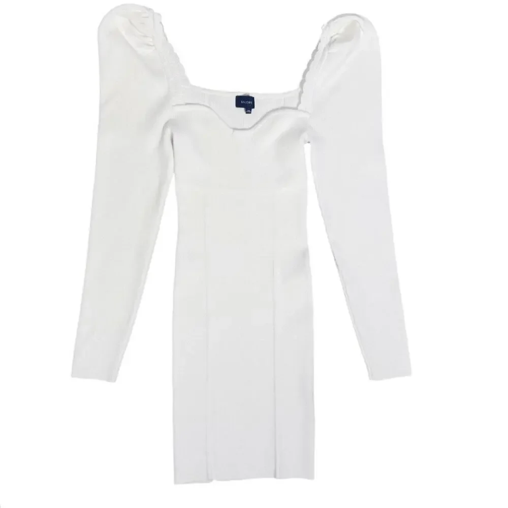 Revolve Majorelle Elmore Mini Dress Fitted Long Sleeve Size Small White NWOT - Picture 2 of 9